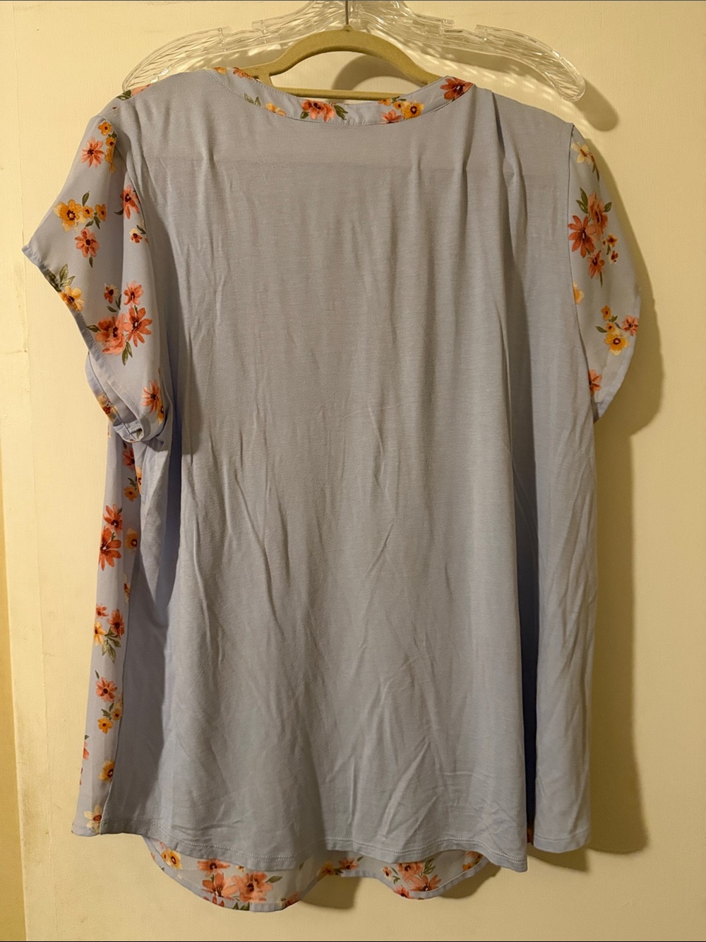 Papermoon Light Blue Floral Short Sleeve Blouse - Picture 3 of 4